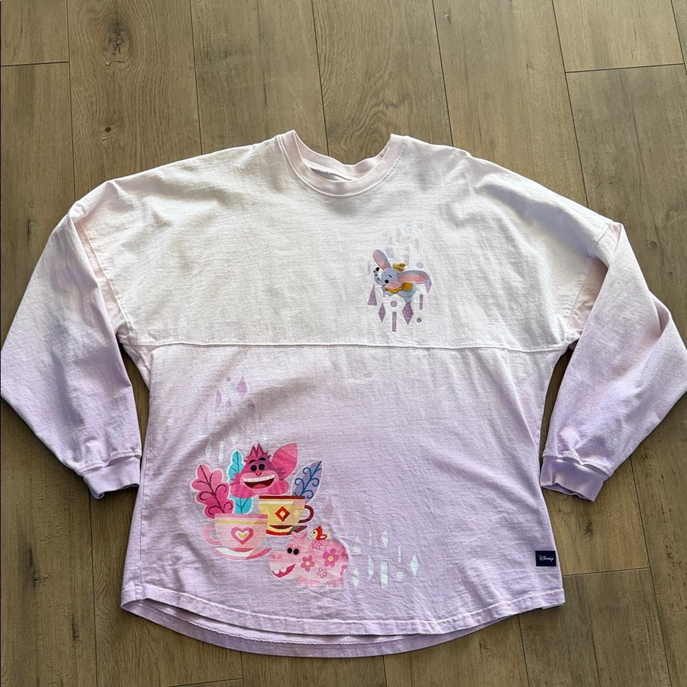 Disneyland Adult Spirit Jersey Joey Chou XL Pink Purple Gradient Fantasyland EUC - Picture 2 of 14